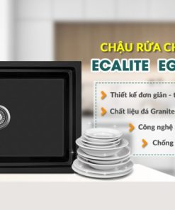 Chậu rửa chén đá Granite Nano 1 hộc lớn Ecalite EGS-6004.7948B - 9 Chậu rửa chén đá Granite Nano 1 hộc lớn Ecalite EGS-6004.7948B