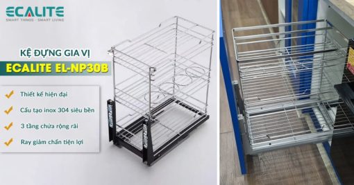 Kệ đựng gia vị, chai lọ Ecalite EL-NP30B