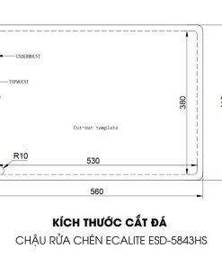 Chậu rửa chén Inox Ecalite ESD-5843HS