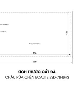 Chậu rửa chén Inox Ecalite ESD-7848HS