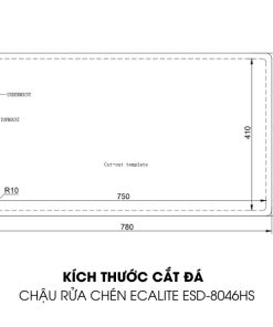 Chậu rửa chén Inox Ecalite ESD-8046HS - 16 Chậu rửa chén Inox Ecalite ESD-8046HS