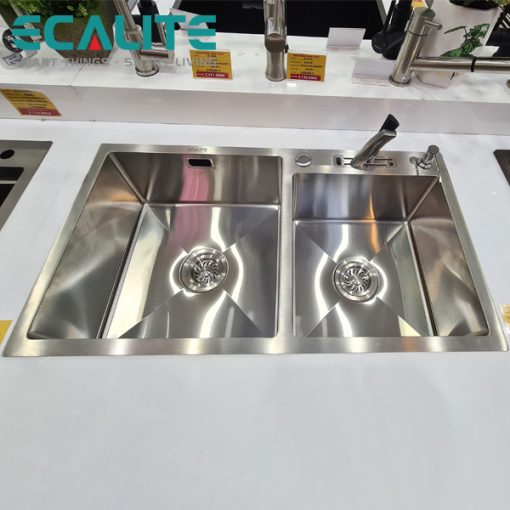 Chậu rửa chén Inox 2 hộc Ecalite ESD-8245HC