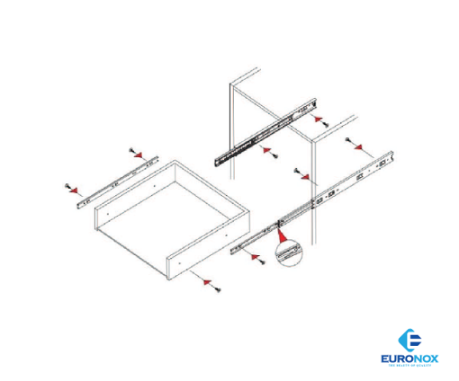 Ray bi không giảm chấn 3 tầng Euronox EUC-60