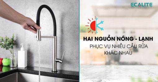 Vòi rửa chén nóng lạnh Ecalite EF-K200Si - 4