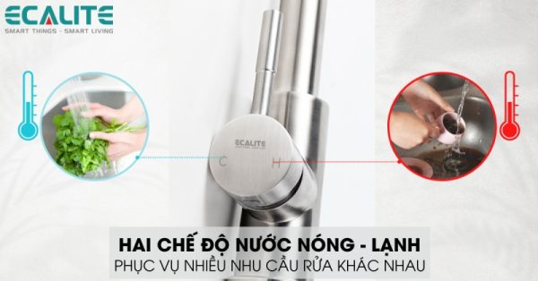 Vòi rửa chén nóng lạnh Ecalite EF-K102C - 6