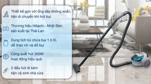 Máy hút bụi dạng hộp Hitachi CV-BF16 - 11