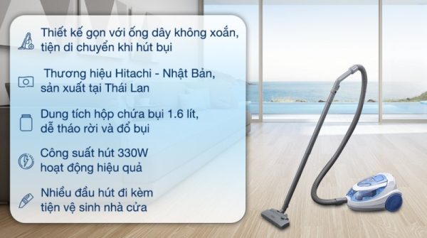 Máy hút bụi dạng hộp Hitachi CV-SH18E - 5