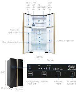 Tủ lạnh Hitachi Inverter 509 lít R-FW650PGV8 GBK - 29