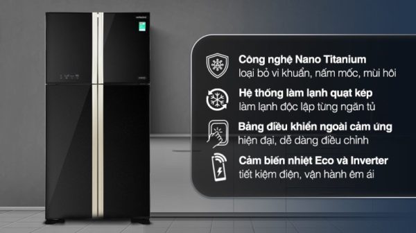 Tủ lạnh Hitachi Inverter 509 lít R-FW650PGV8 GBK - 11