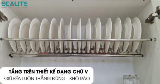 Kệ chén cố định tủ trên Ecalite EL-BV90H