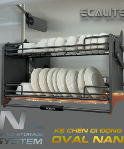 Kệ chén di động tủ trên nan oval Ecalite EL-N4117G