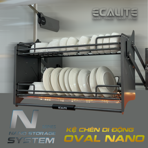 Kệ chén di động tủ trên nan oval Ecalite EL-N4117G