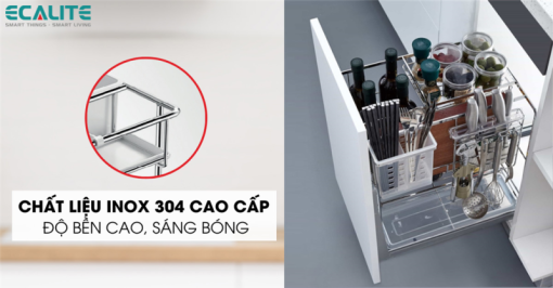 Kệ đựng gia vị, muỗng đũa, chai lọ Ecalite EL-GS300