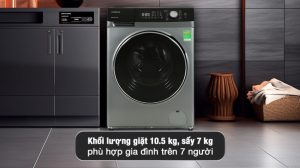 Máy giặt sấy Hitachi Inverter giặt 10.5 kg - sấy 7 kg BD-D1054HVOS - 35