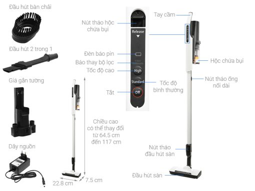Máy hút bụi không dây Hitachi PV-XL1K - 3