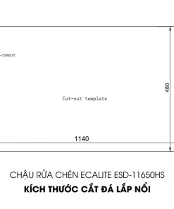 Chậu rửa chén Inox 2 hộc Ecalite ESD-11650HS