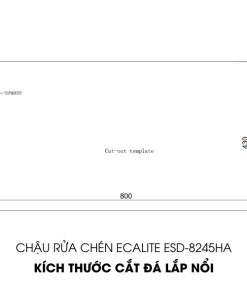 Chậu rửa chén Inox Ecalite ESD-8245HA - 20