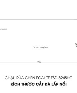 Chậu rửa chén Inox 2 hộc Ecalite ESD-8245HC - 12 Chậu rửa chén Inox 2 hộc Ecalite ESD-8245HC