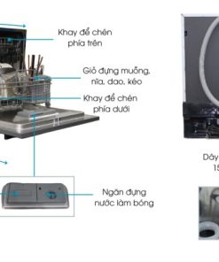 Máy rửa chén mini Ecalite EDW-UF6080BL - 16 Máy rửa chén mini Ecalite EDW-UF6080BL