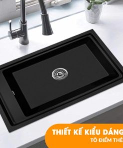 Chậu rửa chén đá Granite Nano 1 hộc lớn Ecalite EGS-6004.7948B - 10 Chậu rửa chén đá Granite Nano 1 hộc lớn Ecalite EGS-6004.7948B