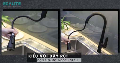 Vòi rửa chén nóng lạnh Ecalite EF-K572B - 11