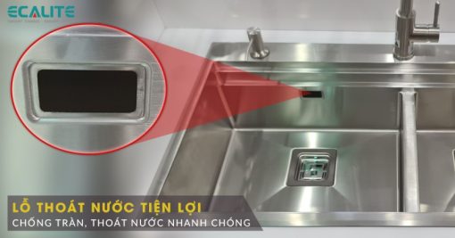Chậu rửa chén Inox 2 hộc Ecalite ES-N28550HS - 6