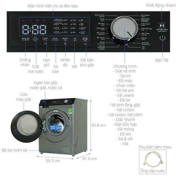 Máy giặt Hitachi Inverter 10.5 kg BD-1054HVOS - 3