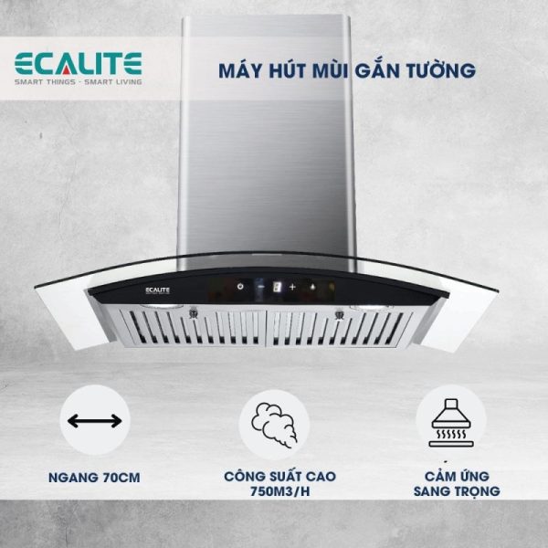 Máy hút mùi áp tường Ecalite EH-GT700T - 1