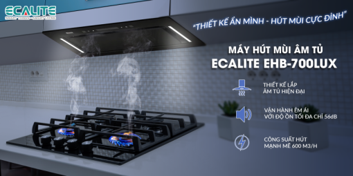 Máy hút mùi âm tủ dạng Hidden Ecalite EHB-700LUX