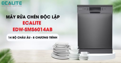 Máy rửa chén độc lập Ecalite EDW-SMS6014AB