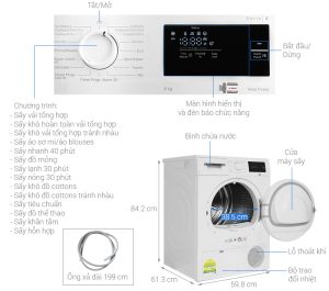 Máy sấy bơm nhiệt Bosch WTH83028SG 8 kg - 23