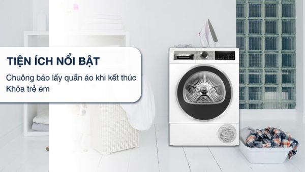 Máy sấy bơm nhiệt Bosch WQG24570SG 9 kg - 11