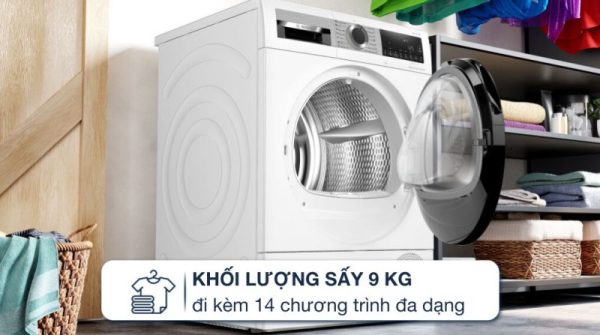 Máy sấy bơm nhiệt Bosch WQG24570SG 9 kg - 17