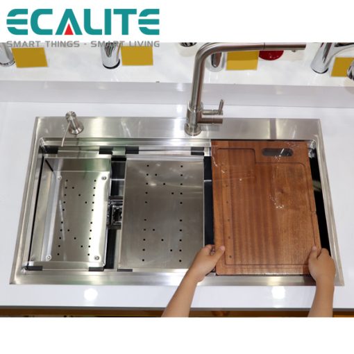 Chậu rửa chén Inox 2 hộc Ecalite ESD-8245HC
