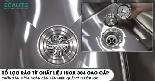 Chậu rửa chén Inox Ecalite ESD-5843HS