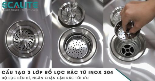 Chậu rửa chén Inox Ecalite ESD-8245HA