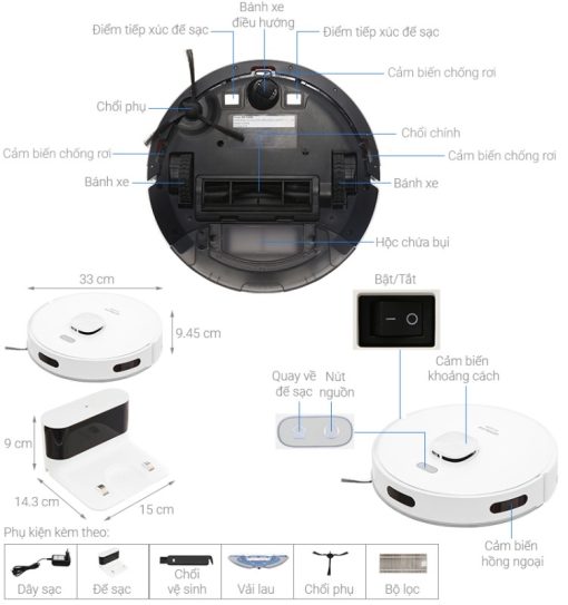 Robot hút bụi lau nhà Hitachi RV-X20M - 3