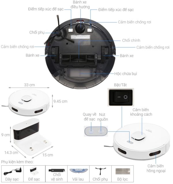 Robot hút bụi lau nhà Hitachi RV-X20M - 3