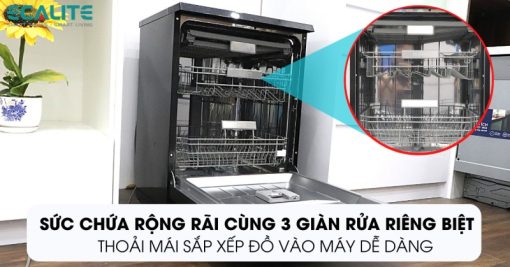 Máy rửa chén độc lập Ecalite EDW-SMS6014AB