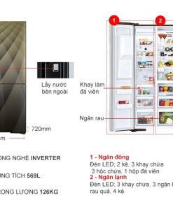 Tủ Lạnh Hitachi Inverter 569 Lít R-FM800XAGGV9X DIA - 24 Tủ Lạnh Hitachi Inverter 569 Lít R-FM800XAGGV9X DIA - 23