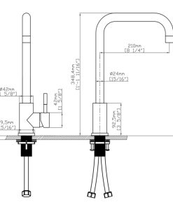 Vòi rửa chén nóng lạnh Ecalite EF-K128B - 16 Vòi rửa chén nóng lạnh Ecalite EF-K128B - 15