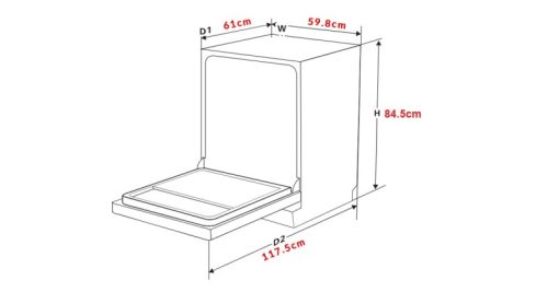 Máy rửa chén độc lập Ecalite EDW-SMS6015AS
