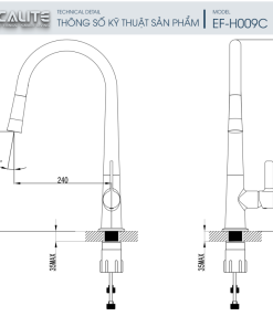 Vòi rửa chén nóng lạnh Ecalite EF-H009C