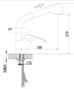 Vòi rửa chén nóng lạnh Ecalite EF-H013C
