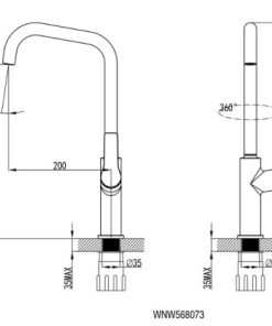 Vòi rửa chén nóng lạnh Ecalite EF-H073C - 10 Vòi rửa chén nóng lạnh Ecalite EF-H073C