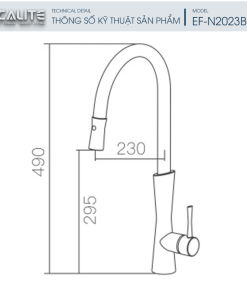 Vòi rửa chén nóng lạnh Ecalite EF-N2023B