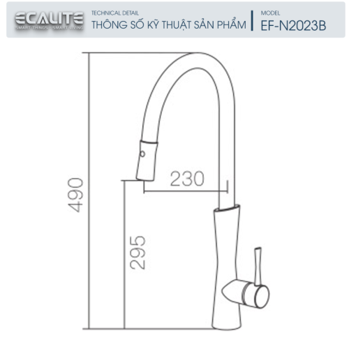 Vòi rửa chén nóng lạnh Ecalite EF-N2023B