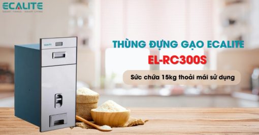 Thùng gạo điện tử gương màu bạc Ecalite EL-RC300S - 2