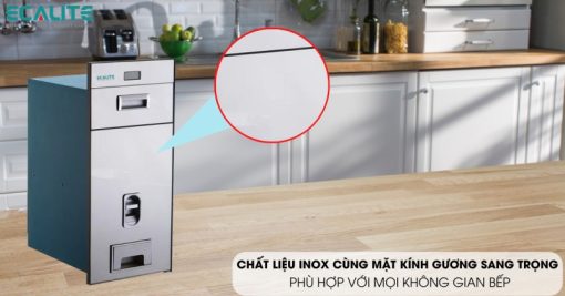 Thùng gạo điện tử gương màu bạc Ecalite EL-RC300S - 9
