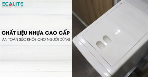 Thùng gạo âm tủ cánh mở ray trượt giảm chấn Ecalite NRC15P - 7